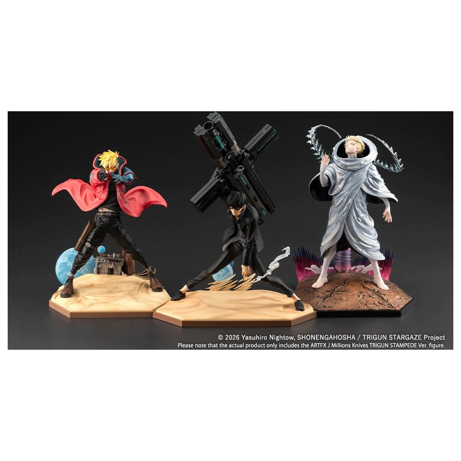 Trigun Stargaze ARTFXJ Socha 1/8 Millions Knives Trigun Stampede Ver. 24 cm fotografii produktu