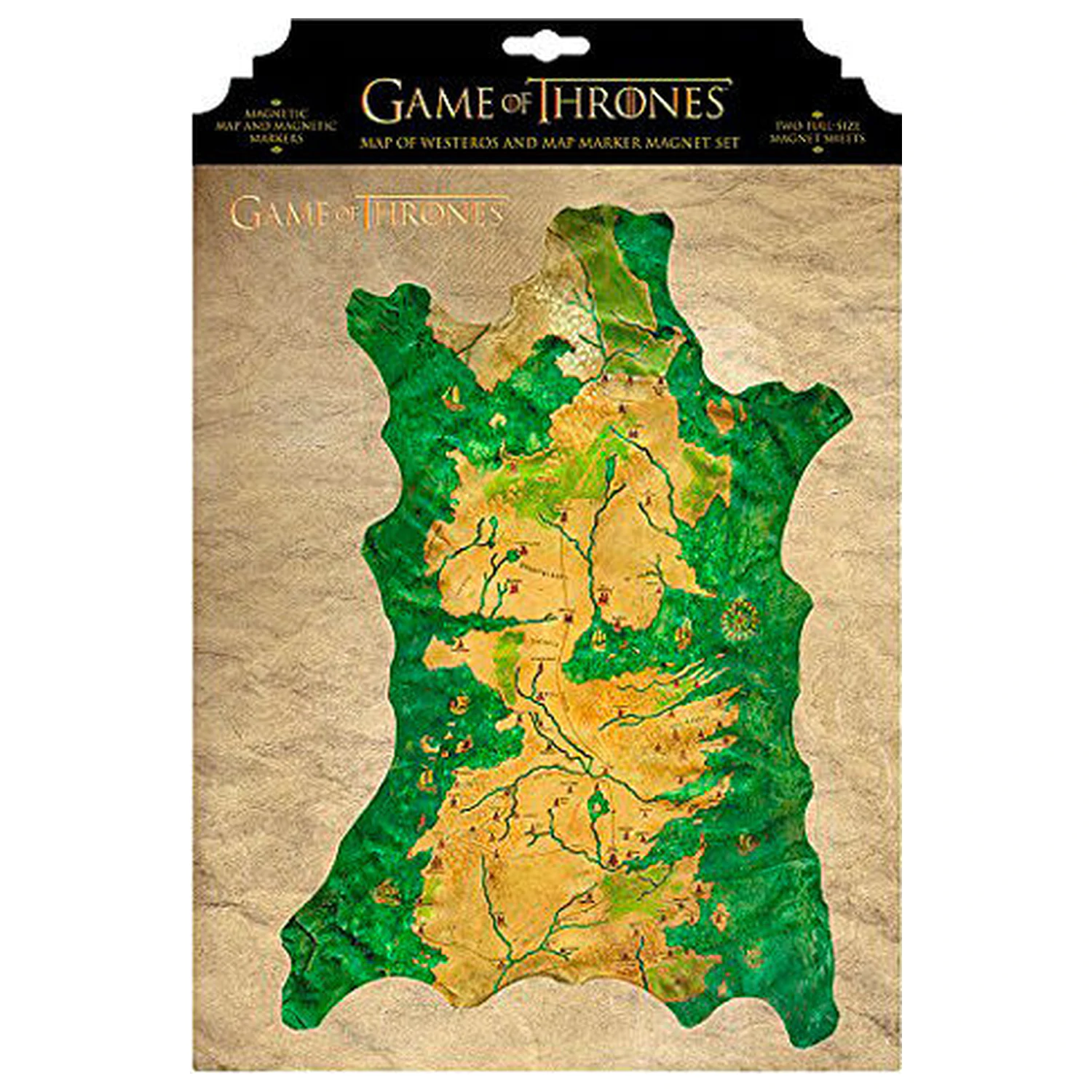 Game of Thrones Westeros magnetická mapa fotografii produktu
