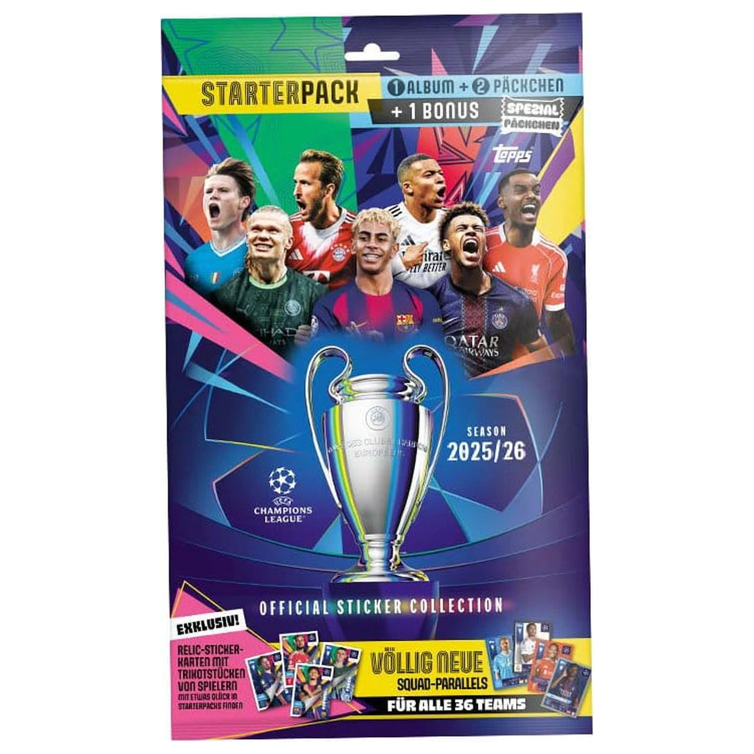 UEFA Champions League 2025/26 Sticker Collection startovní balíček samolepek fotografii produktu