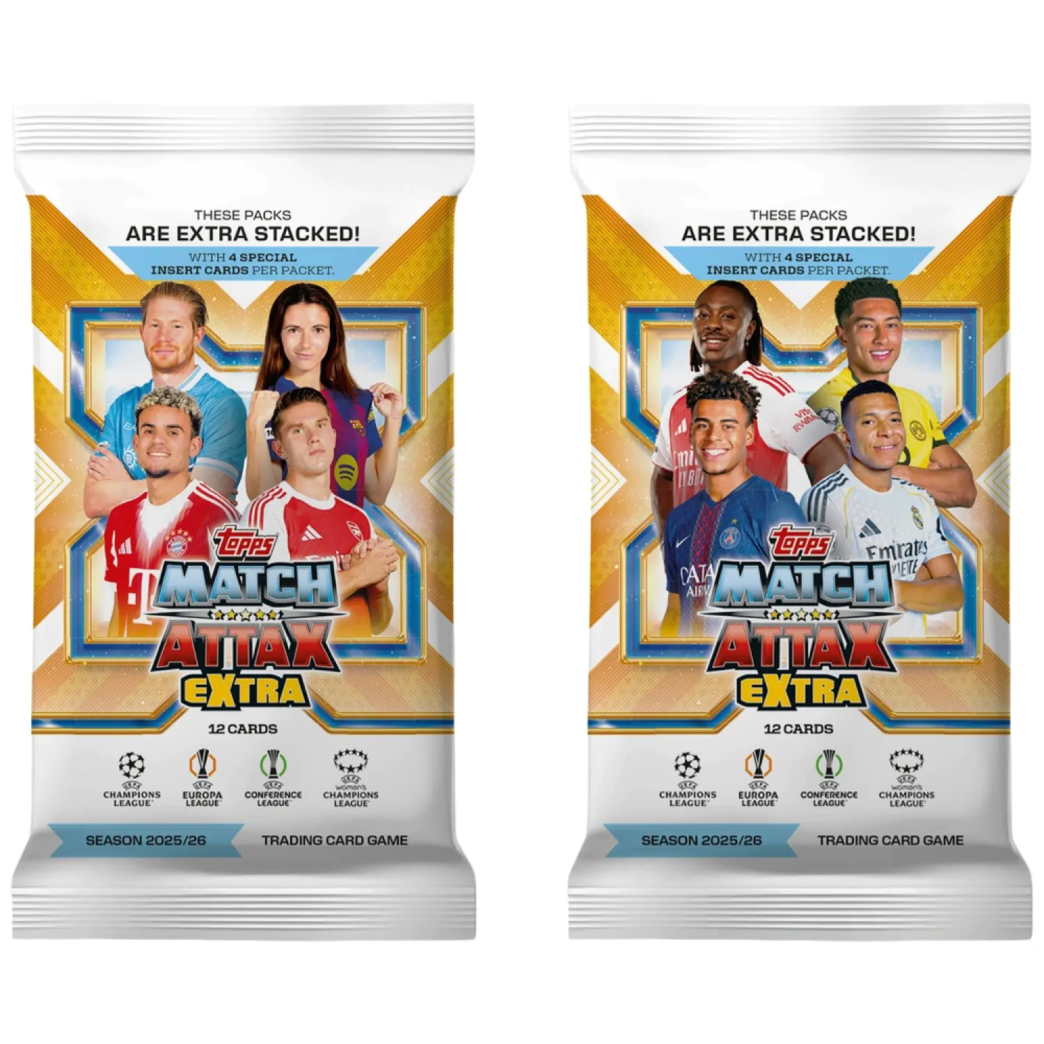 UEFA Champions League Match Attax Extra Trading Cards 2025/26 Booster balíček fotografii produktu