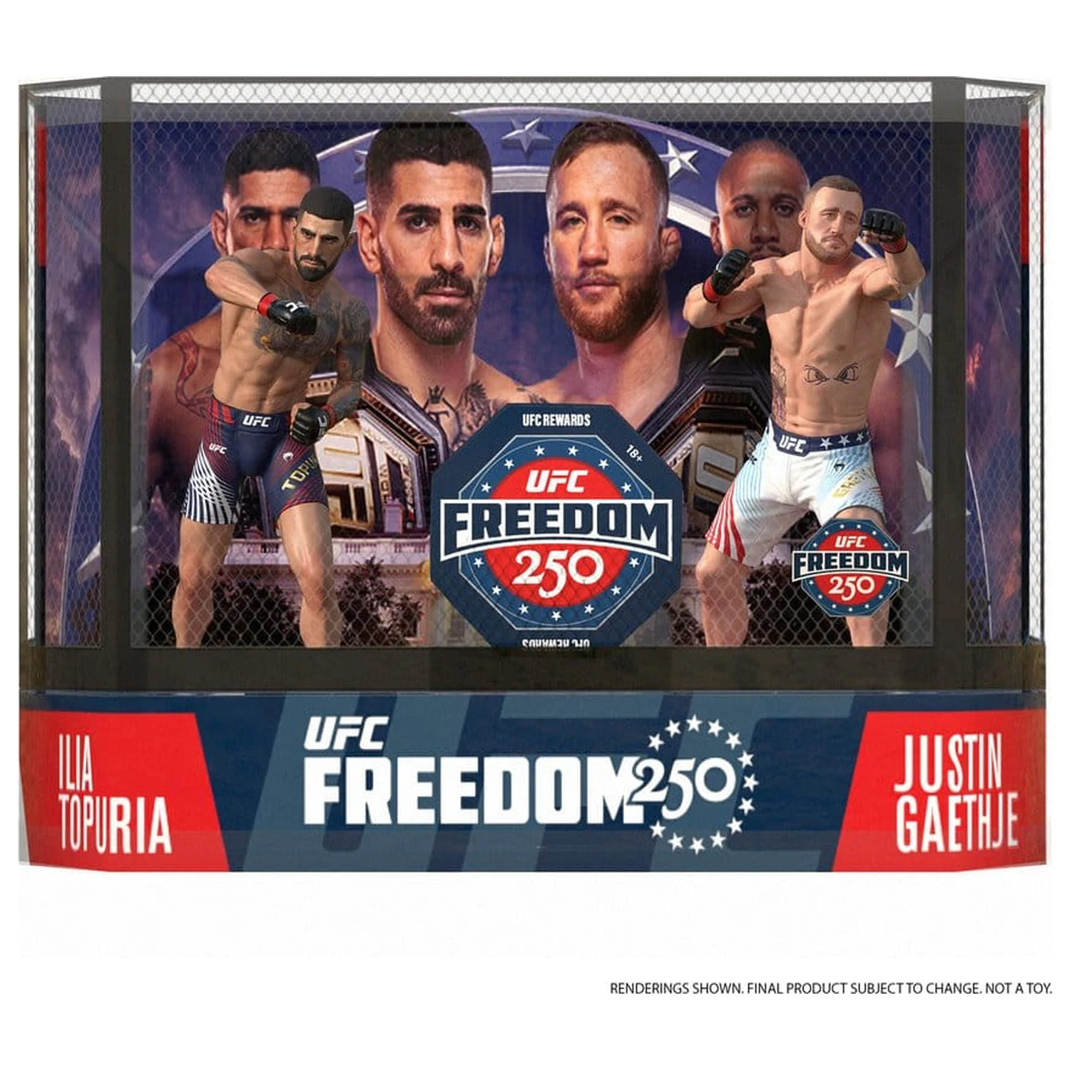 UFC McFarlane’s SportsPicks akční figurky 2-balení Ilia Topuria vs Justin Gaethje (Freedom 250) 18 cm fotografii produktu