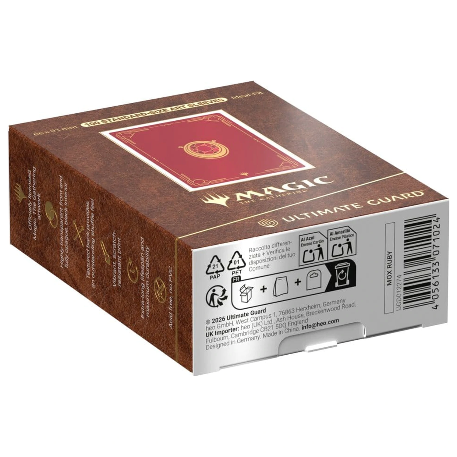 Ultimate Guard Art Sleeves Magic: The Gathering "Mox Collection" - Ruby fotografii produktu