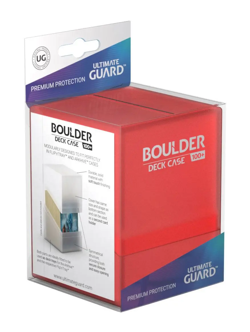 Ultimate Guard Boulder pouzdro na balíček karet 100+ standardní velikosti Ruby fotografii produktu