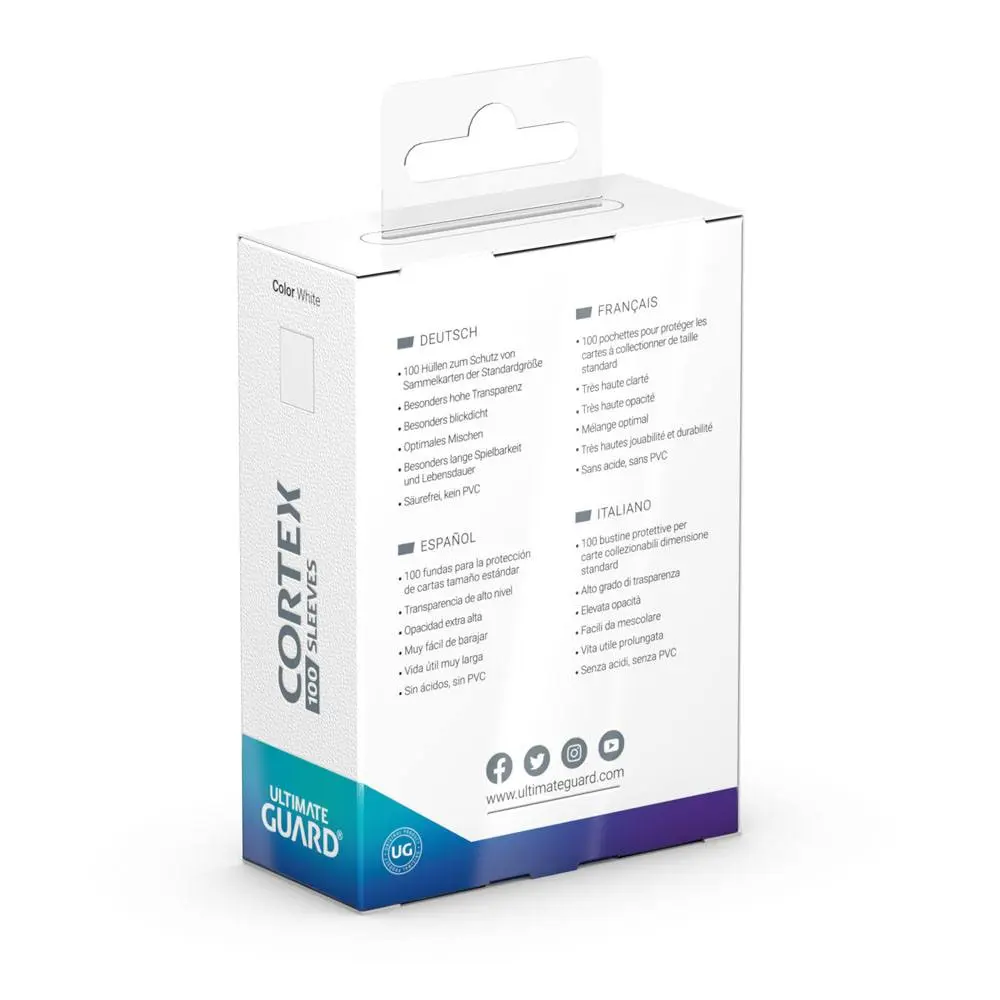 Ultimate Guard Cortex Obaly Standardní Velikost Bílé (100 ks) fotografii produktu
