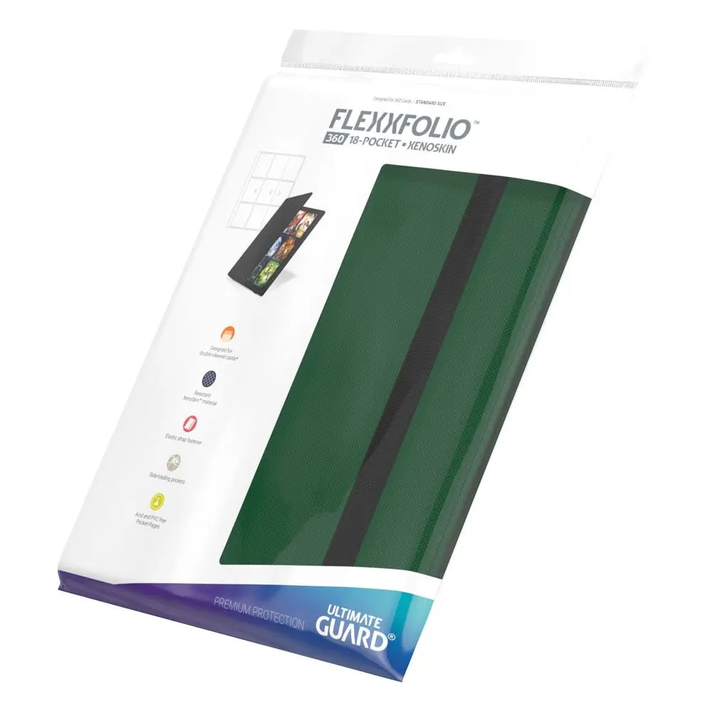 Ultimate Guard Flexxfolio 360 - 18 kapes XenoSkin zelená fotografii produktu