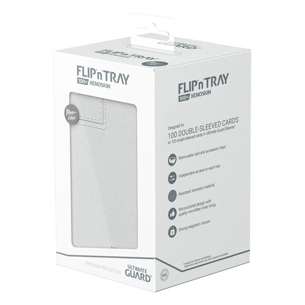 Ultimate Guard Flip`n`Tray 100+ XenoSkin Monocolor bílý fotografii produktu