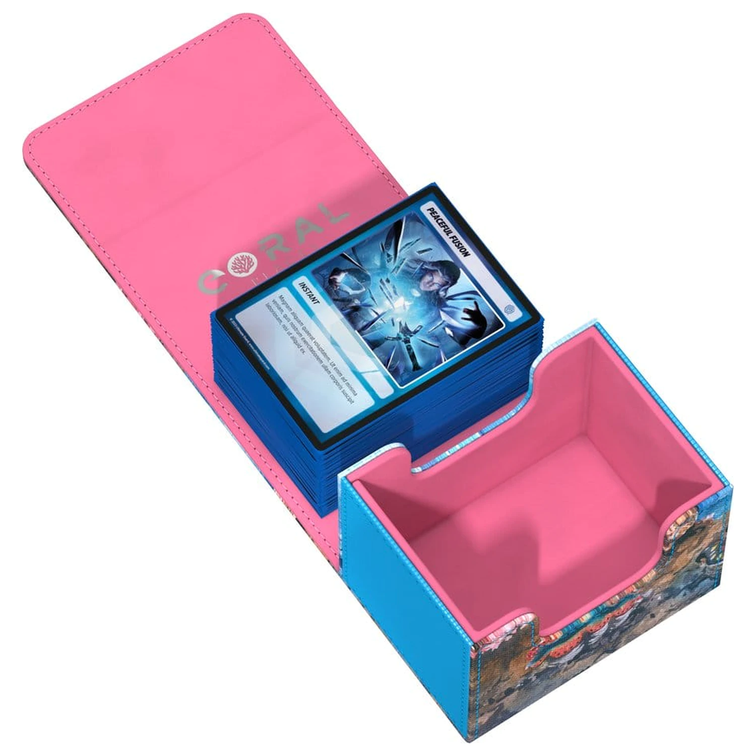 Ultimate Guard Sidewinder 100+ Xenoskin "Coral Places" - Seablue Hush fotografii produktu