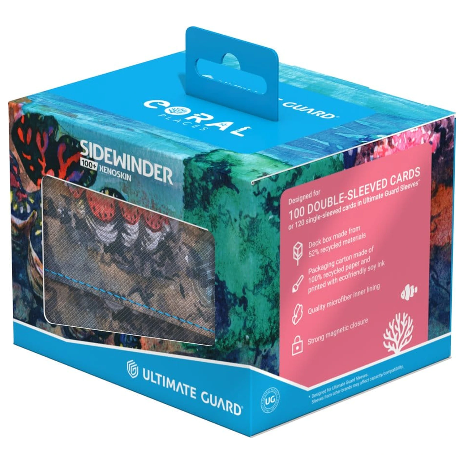 Ultimate Guard Sidewinder 100+ Xenoskin "Coral Places" - Seablue Hush fotografii produktu