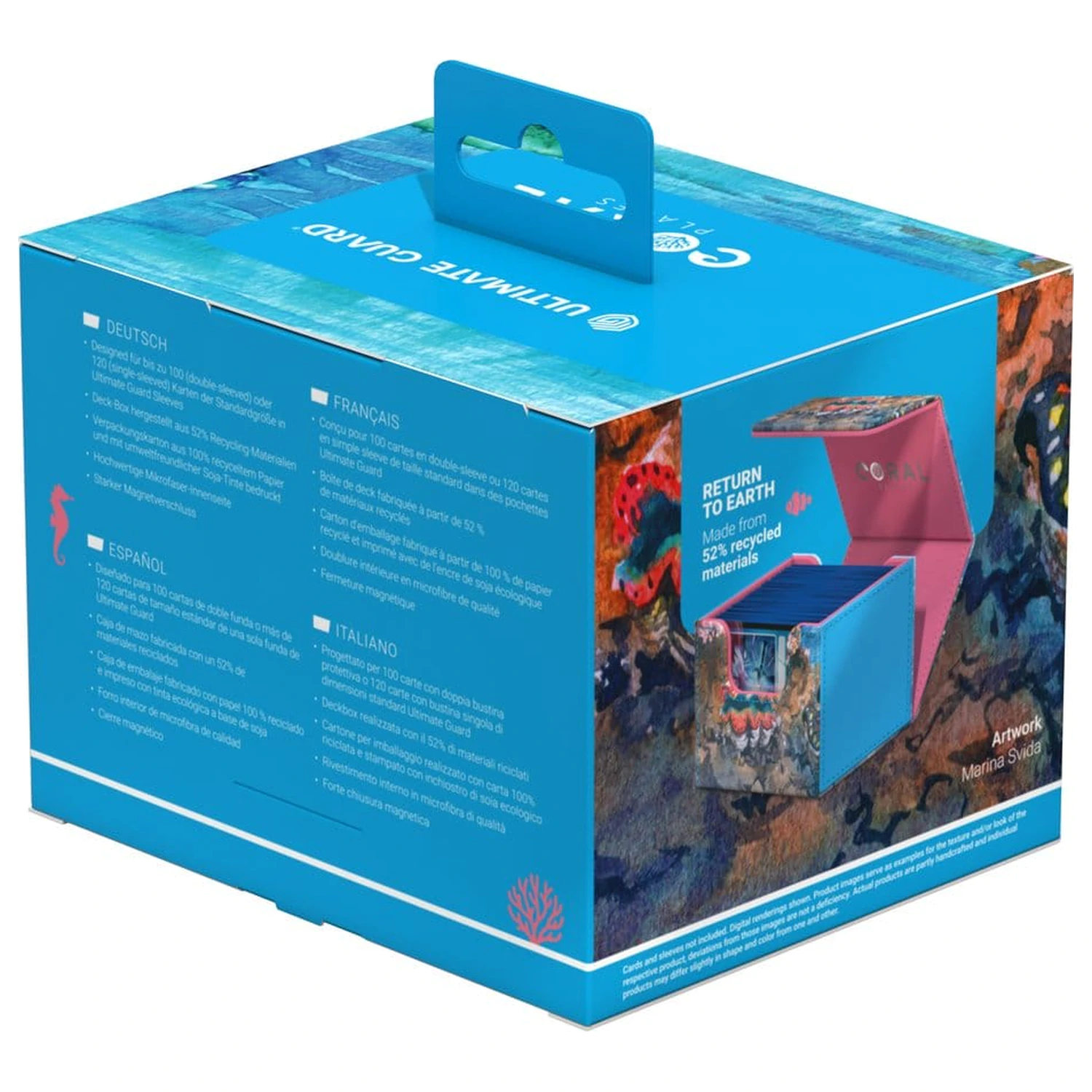 Ultimate Guard Sidewinder 100+ Xenoskin "Coral Places" - Seablue Hush fotografii produktu