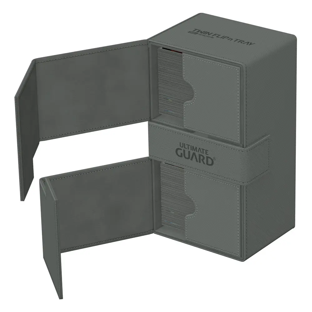 Ultimate Guard Twin Flip`n`Tray 200+ XenoSkin Jednobarevný šedý fotografii produktu