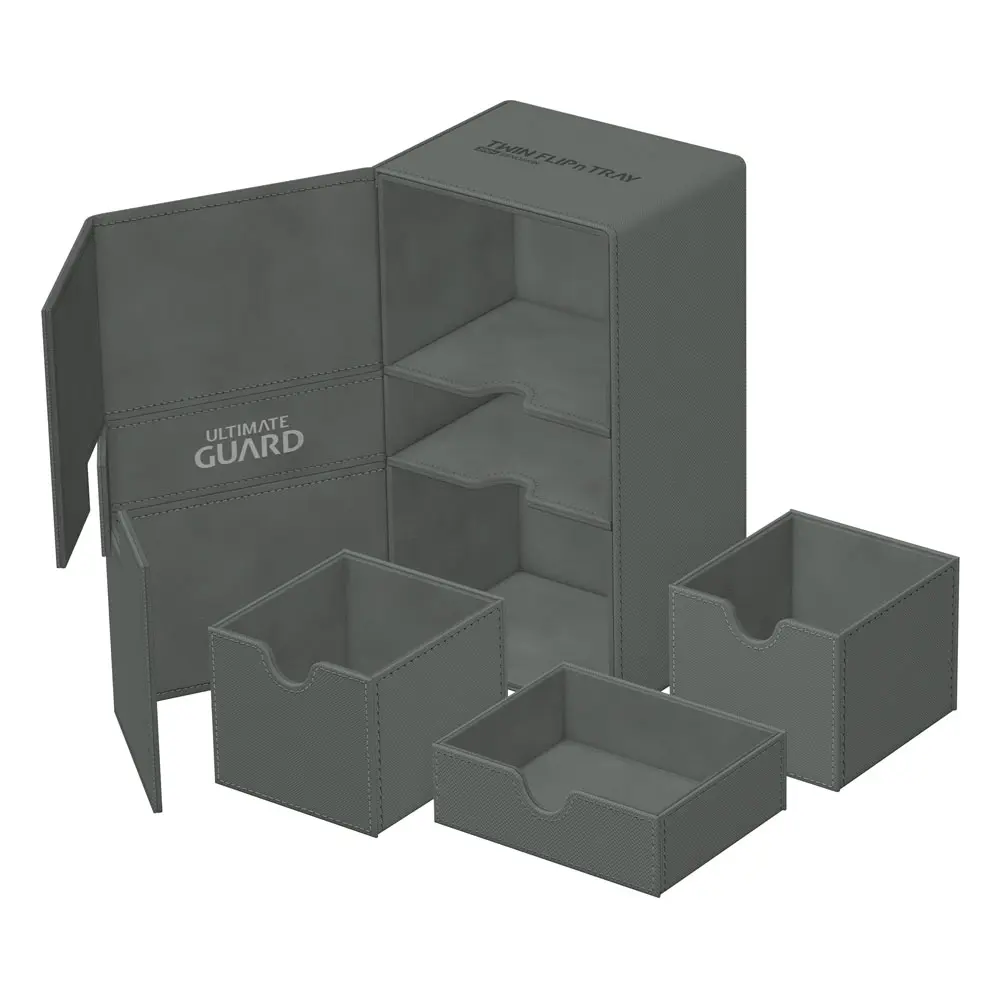 Ultimate Guard Twin Flip`n`Tray 200+ XenoSkin Jednobarevný šedý fotografii produktu