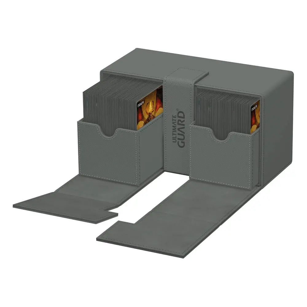 Ultimate Guard Twin Flip`n`Tray 200+ XenoSkin Jednobarevný šedý fotografii produktu