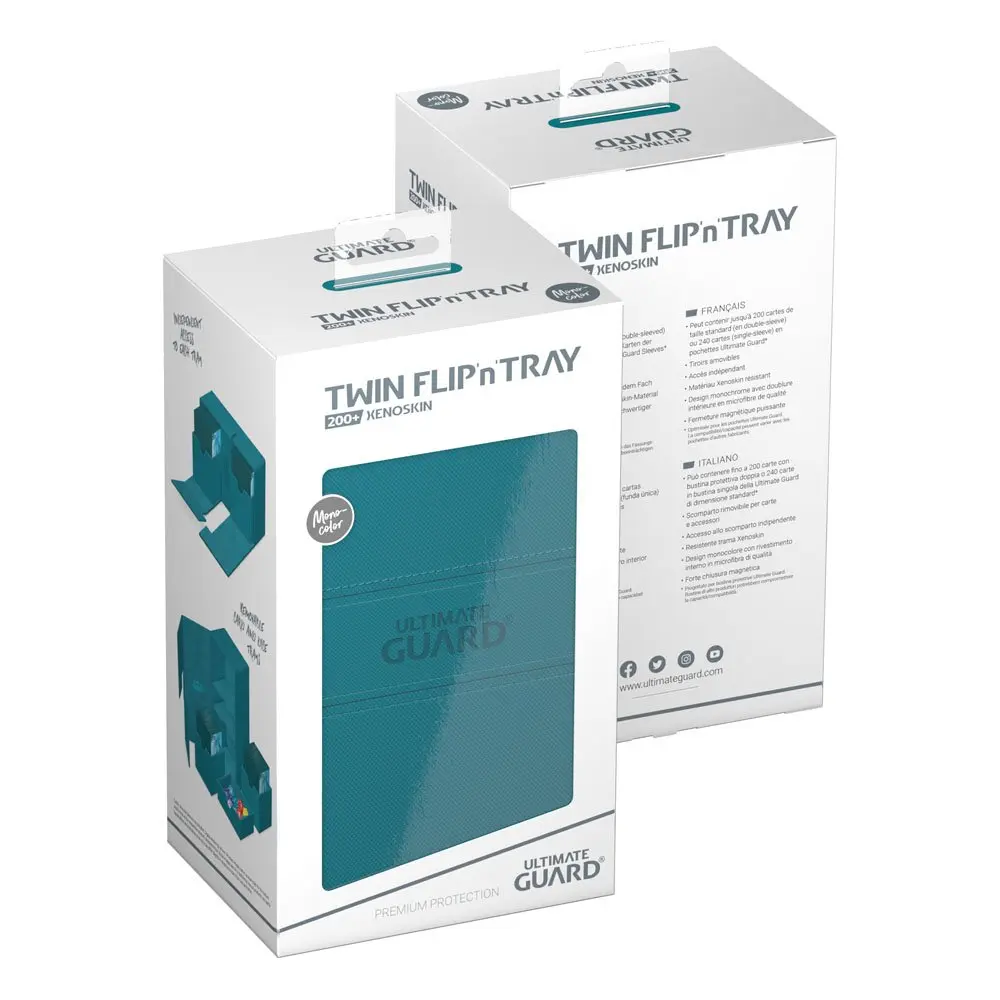 Ultimate Guard Twin Flip`n`Tray 200+ XenoSkin Monocolor Petrol fotografii produktu