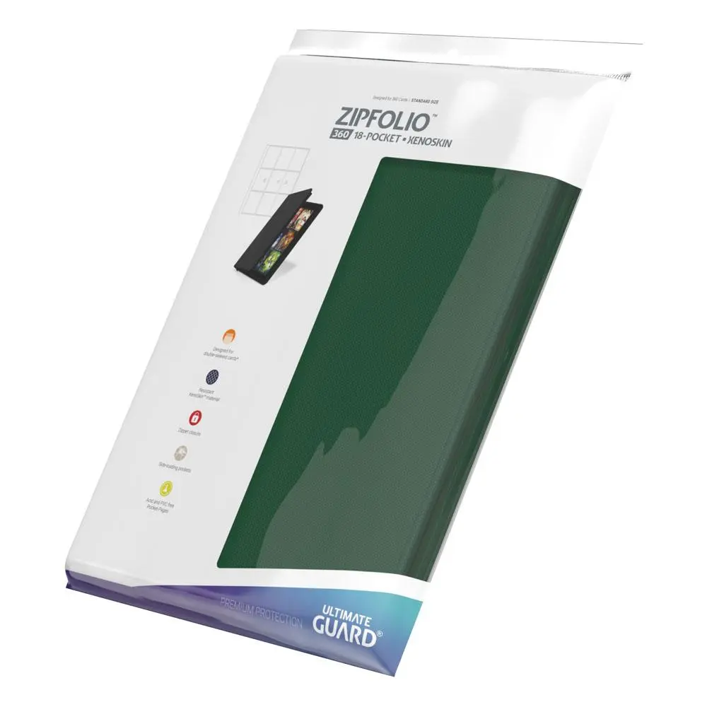 Ultimate Guard Zipfolio 360 - 18-kapes XenoSkin Green fotografii produktu