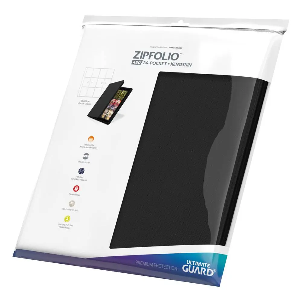 Ultimate Guard Zipfolio 480 - 24-kapes XenoSkin (Quadrow) - Černý fotografii produktu