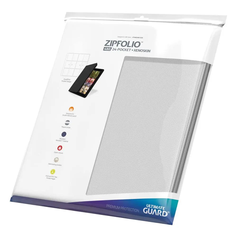 Ultimate Guard Zipfolio 480 - 24-kapsový XenoSkin (Quadrow) - bílý fotografii produktu