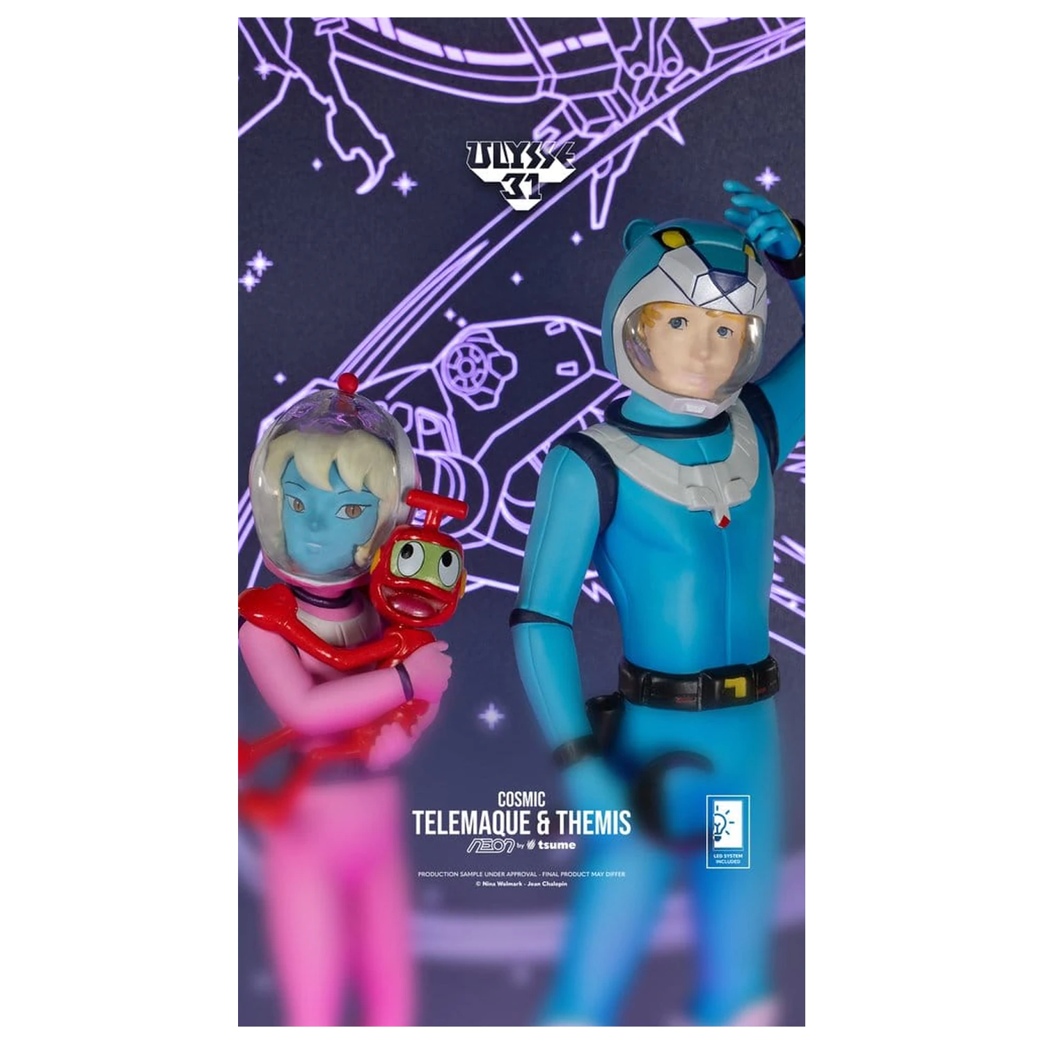 Ulysse 31 Neon Figure 1/9 Telemachus & Themis Cosmic Version 20 cm fotografii produktu
