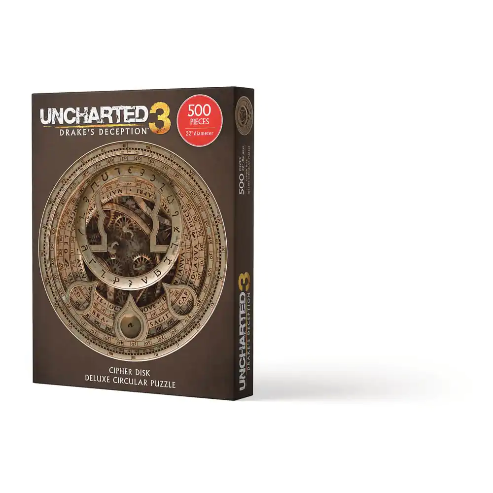 Uncharted Puzzle Cipher Disk Circular Deluxe (500 dílků) fotografii produktu