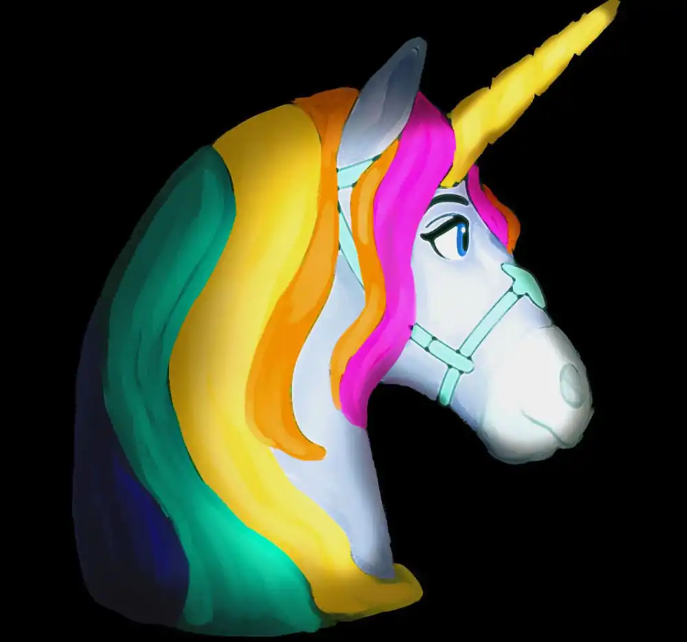 Unicorn Academy 3D LED Lampa Wildstar 18 cm fotografii produktu