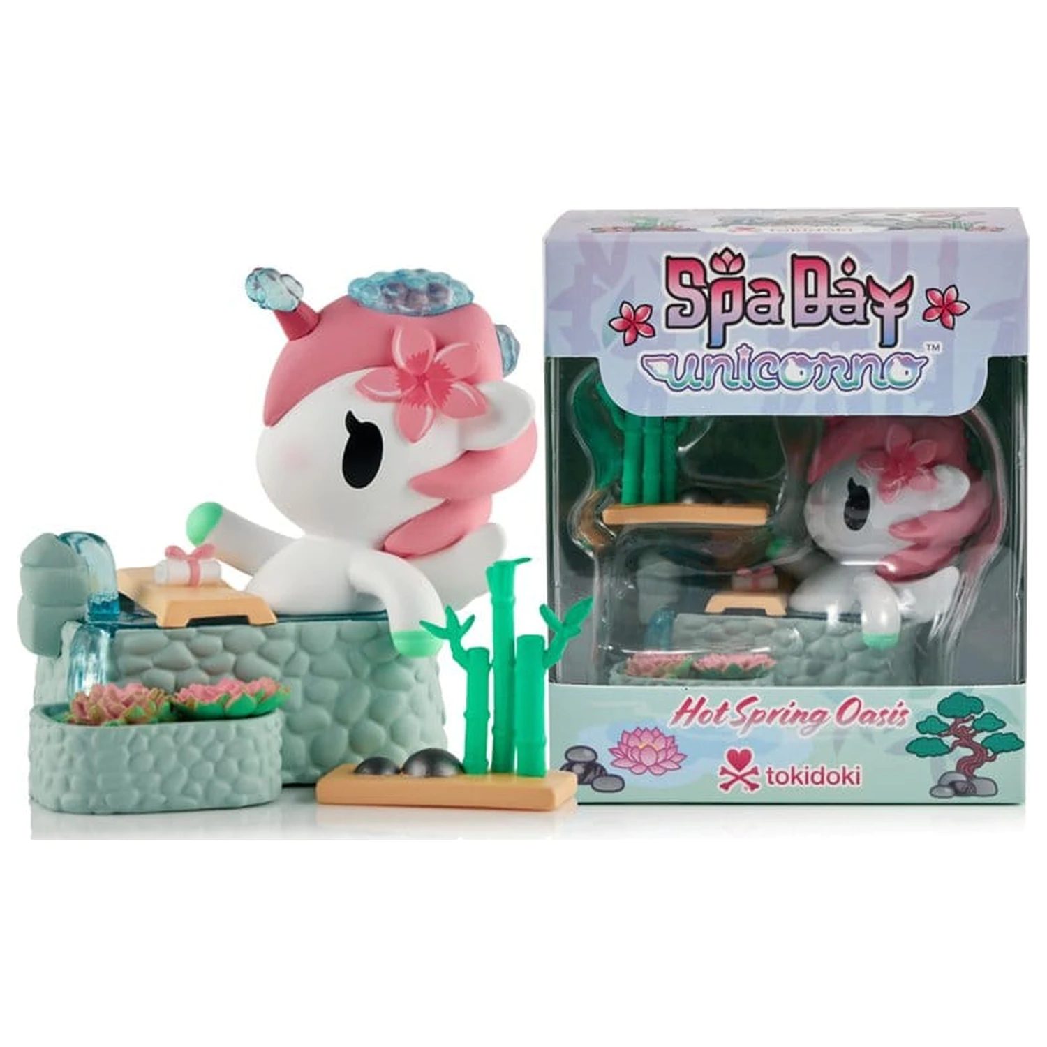 Unicorno Window Box figurka Spa Day Hot Springs Oasis 7 cm fotografii produktu