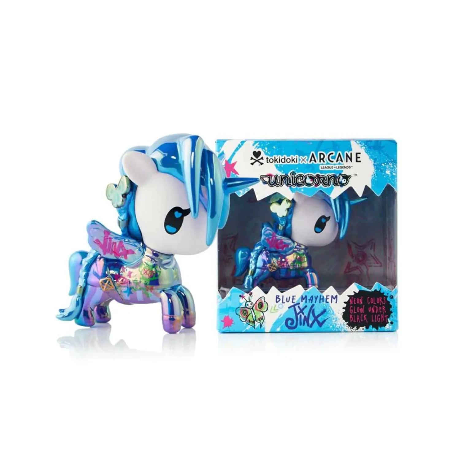 Unicorno x Arcane Window Box figurka Blue Mayhem JINX (Special Edition) 7 cm fotografii produktu