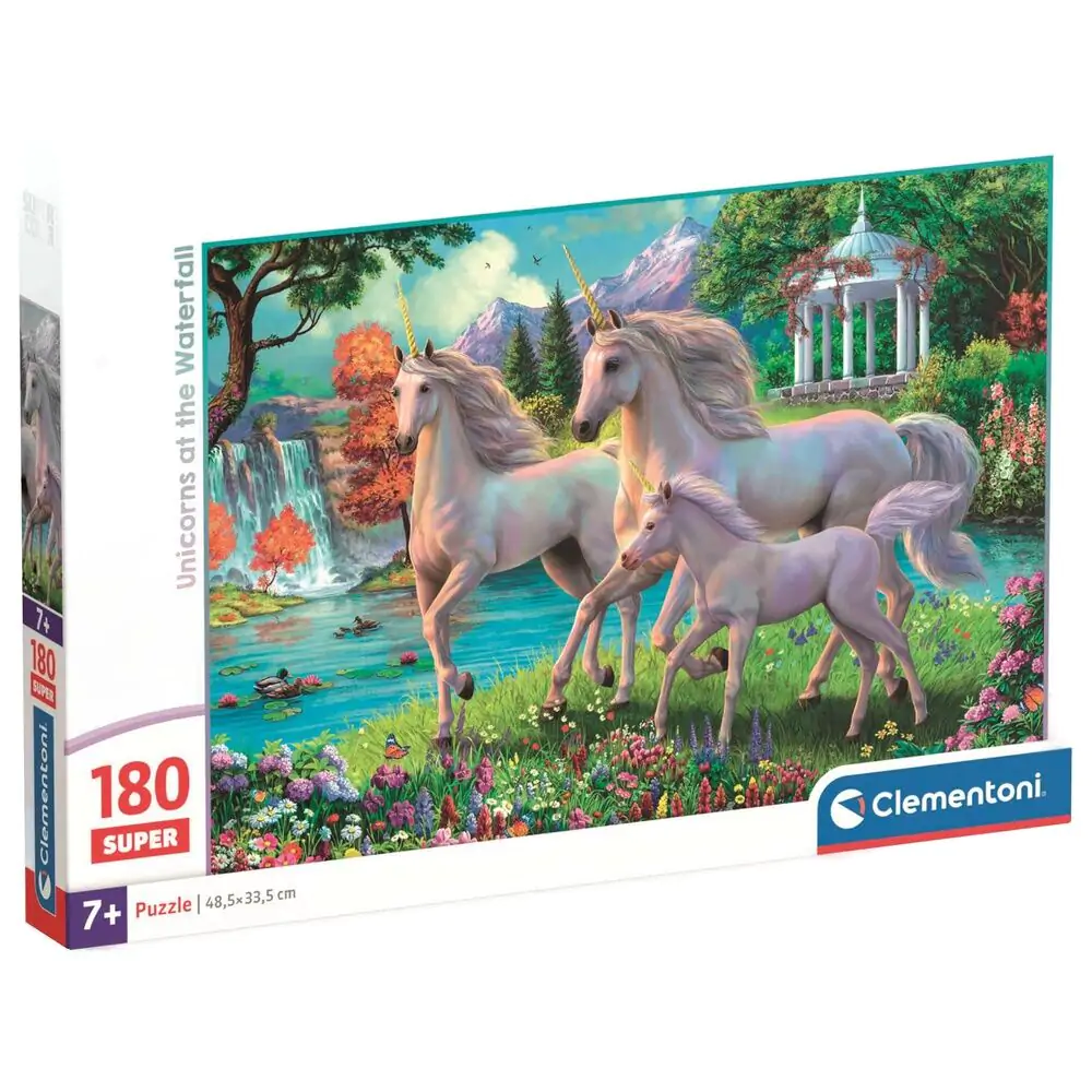 Unicorns at the Waterfall super puzzle 180 dílků fotografii produktu