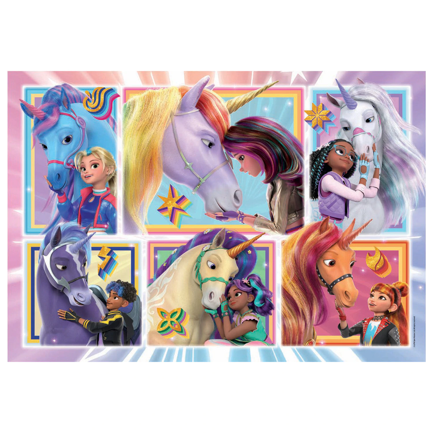 Unicorn Academy Friendship 104dílné Super puzzle fotografii produktu