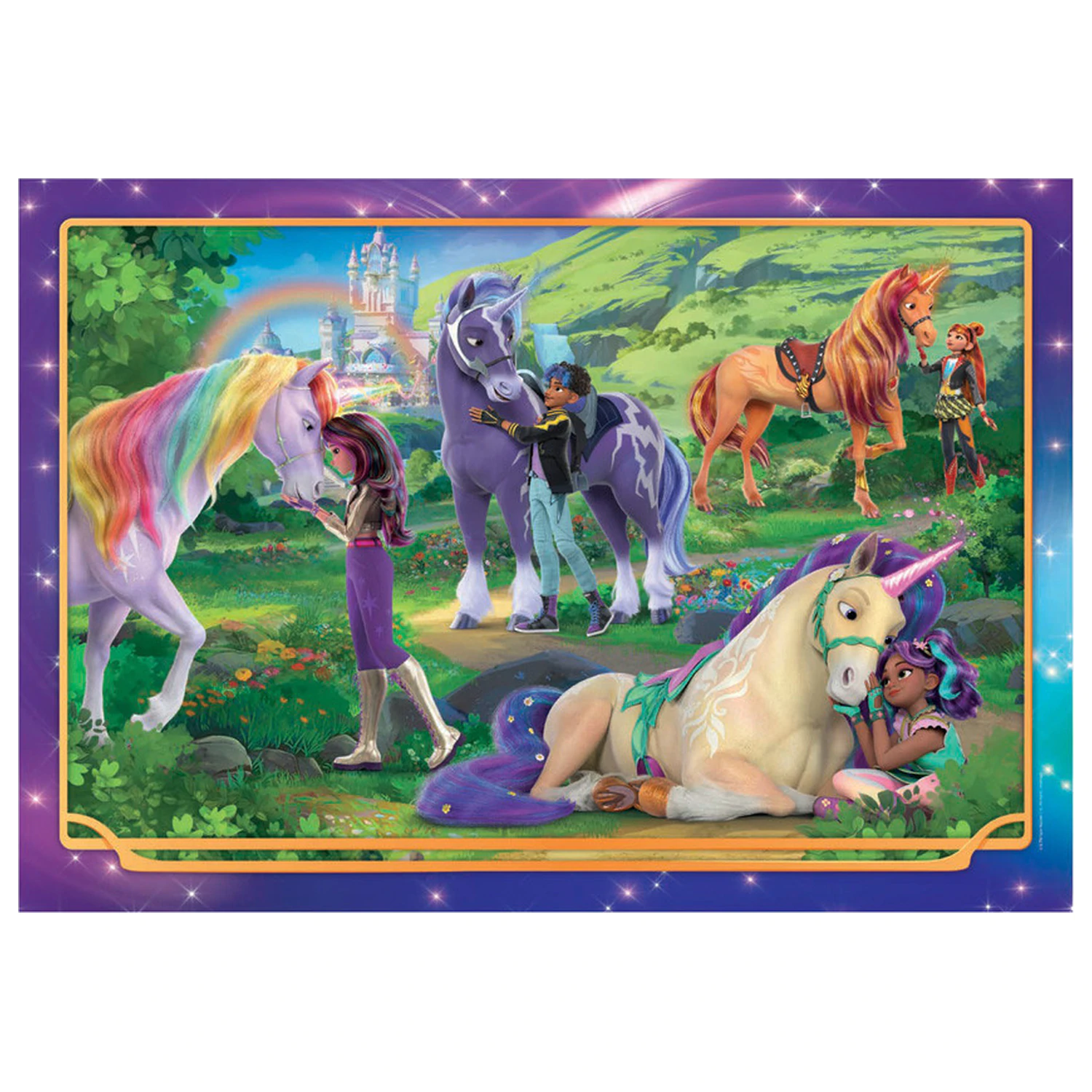 Unicorn Academy Meadow 104dílné Super puzzle fotografii produktu