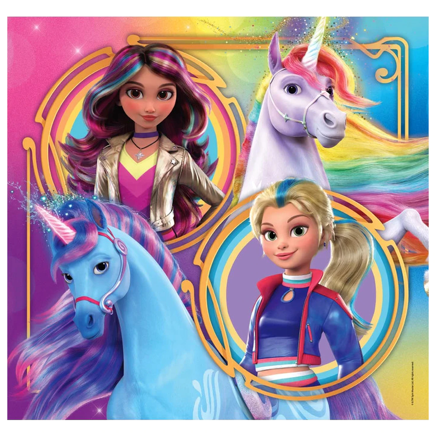 Unicorn Academy Riders 3x48dílné puzzle fotografii produktu