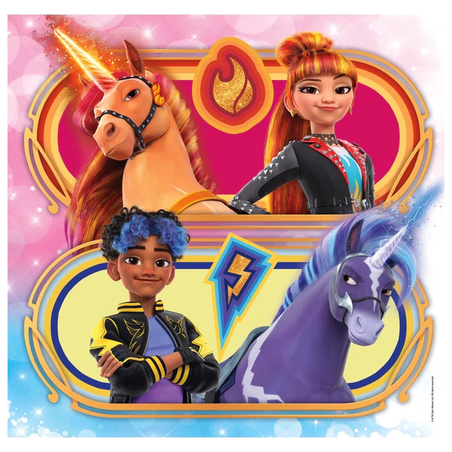 Unicorn Academy Riders 3x48dílné puzzle fotografii produktu