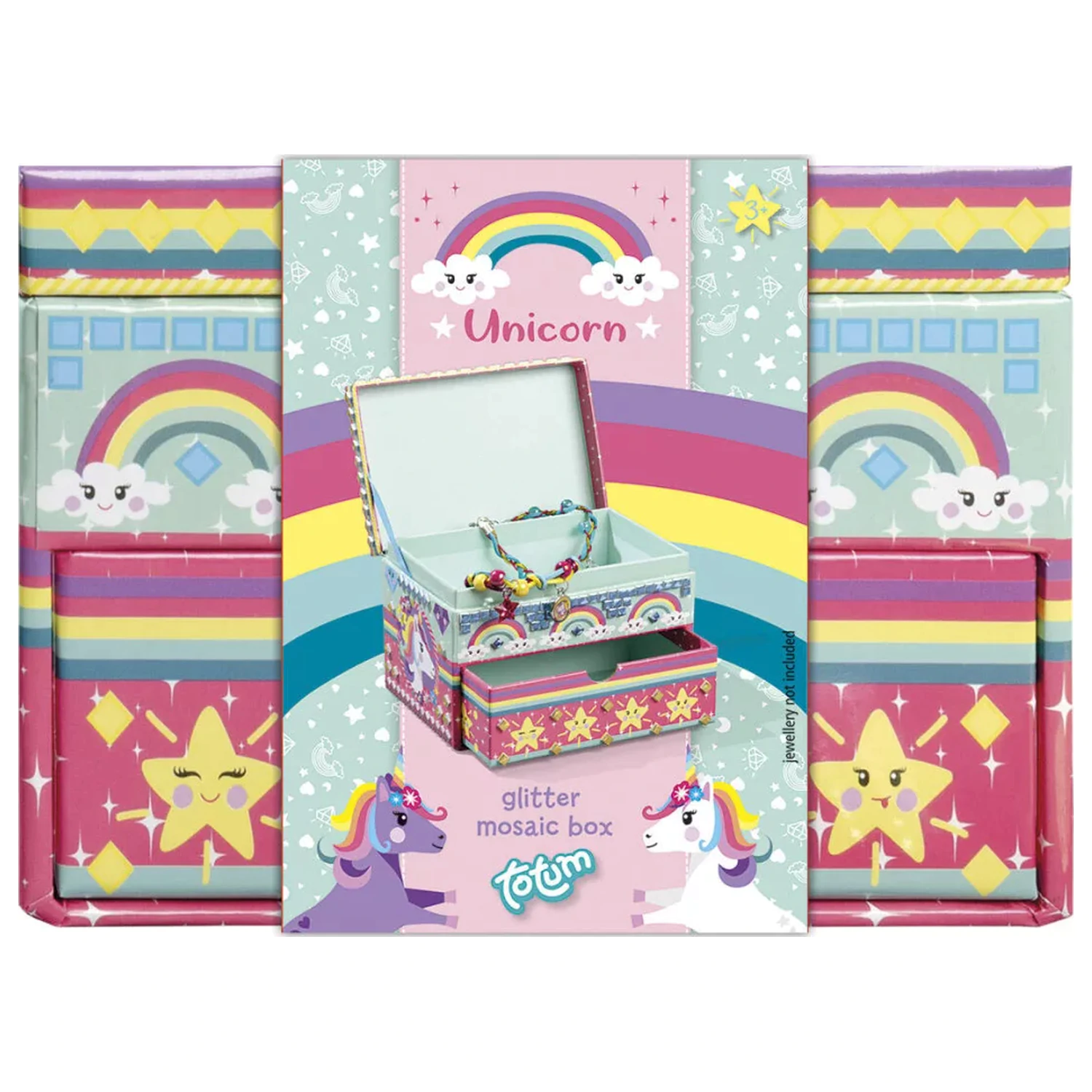 Unicorn Colorful Mosaic Šperkovnice fotografii produktu