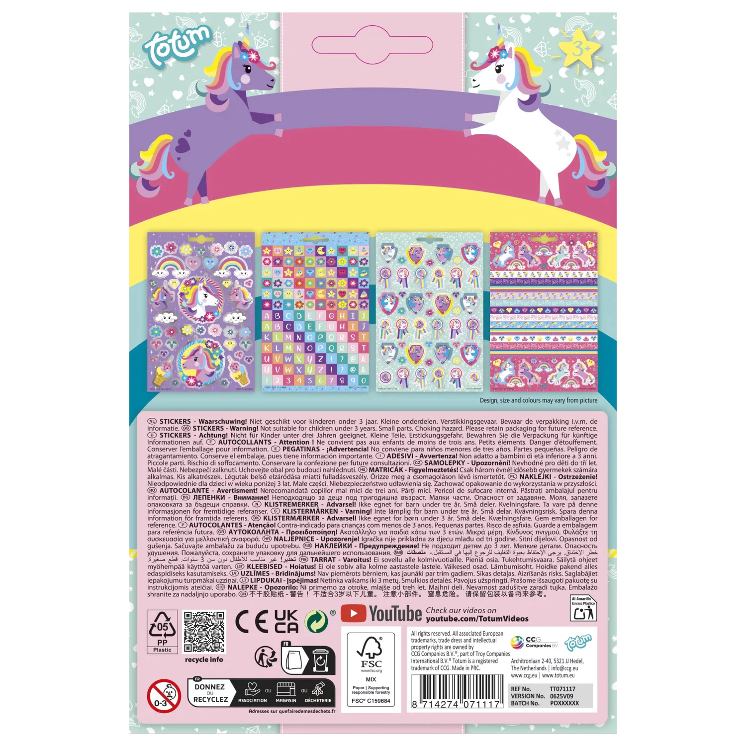 Unicorn Květinové samolepky – sada 4 listů fotografii produktu