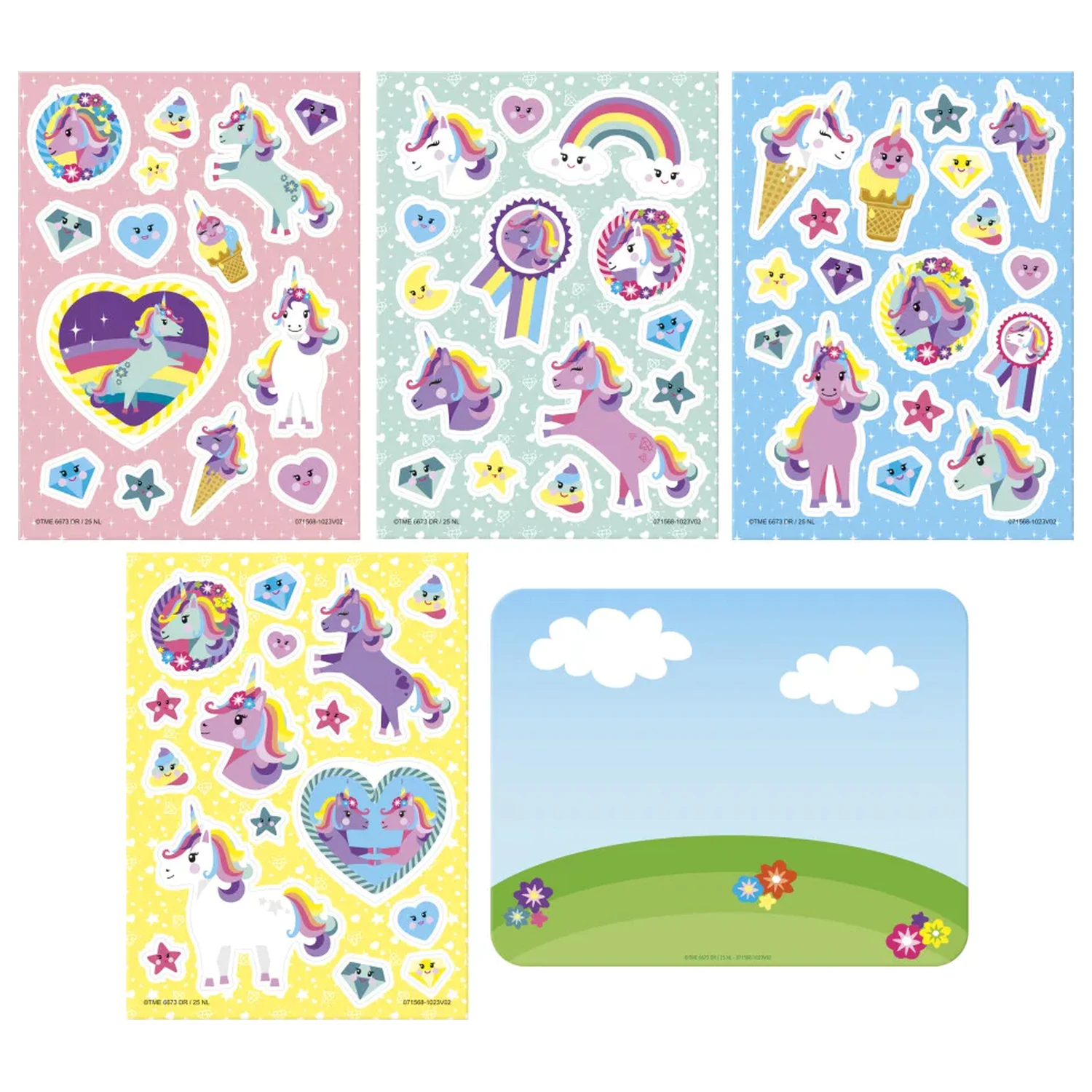 Unicorn Happy sada okenních fólií fotografii produktu
