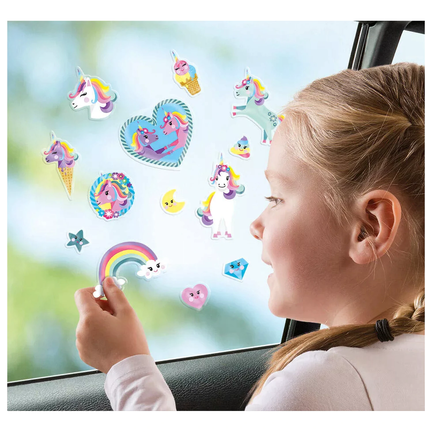 Unicorn Happy sada okenních fólií fotografii produktu