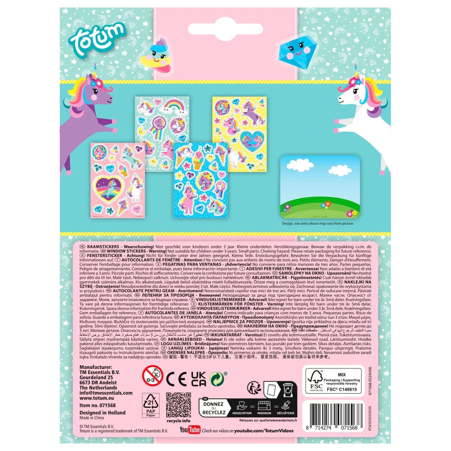 Unicorn Happy sada okenních fólií fotografii produktu