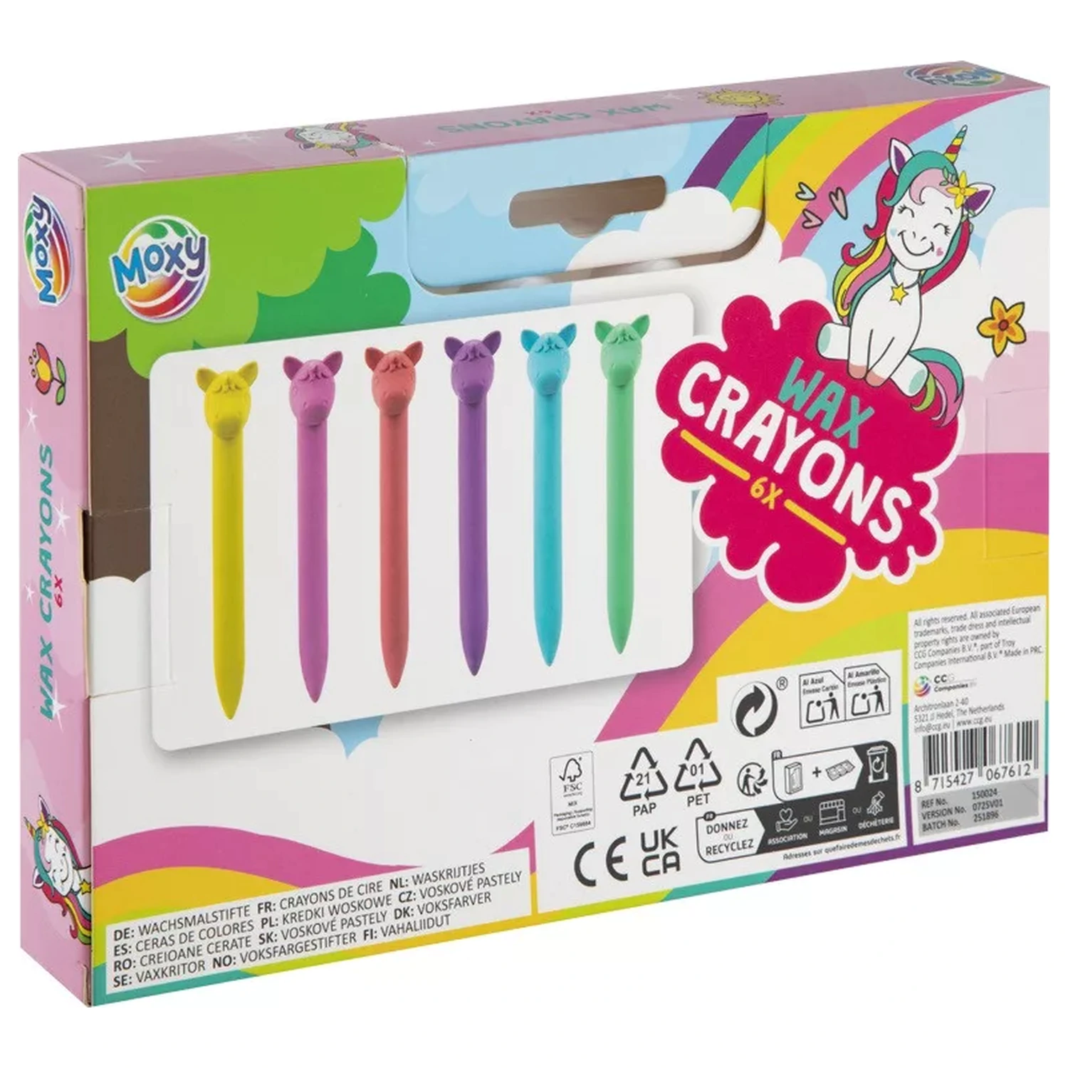 Unicorn Happy Shape pastelky, 6 ks fotografii produktu