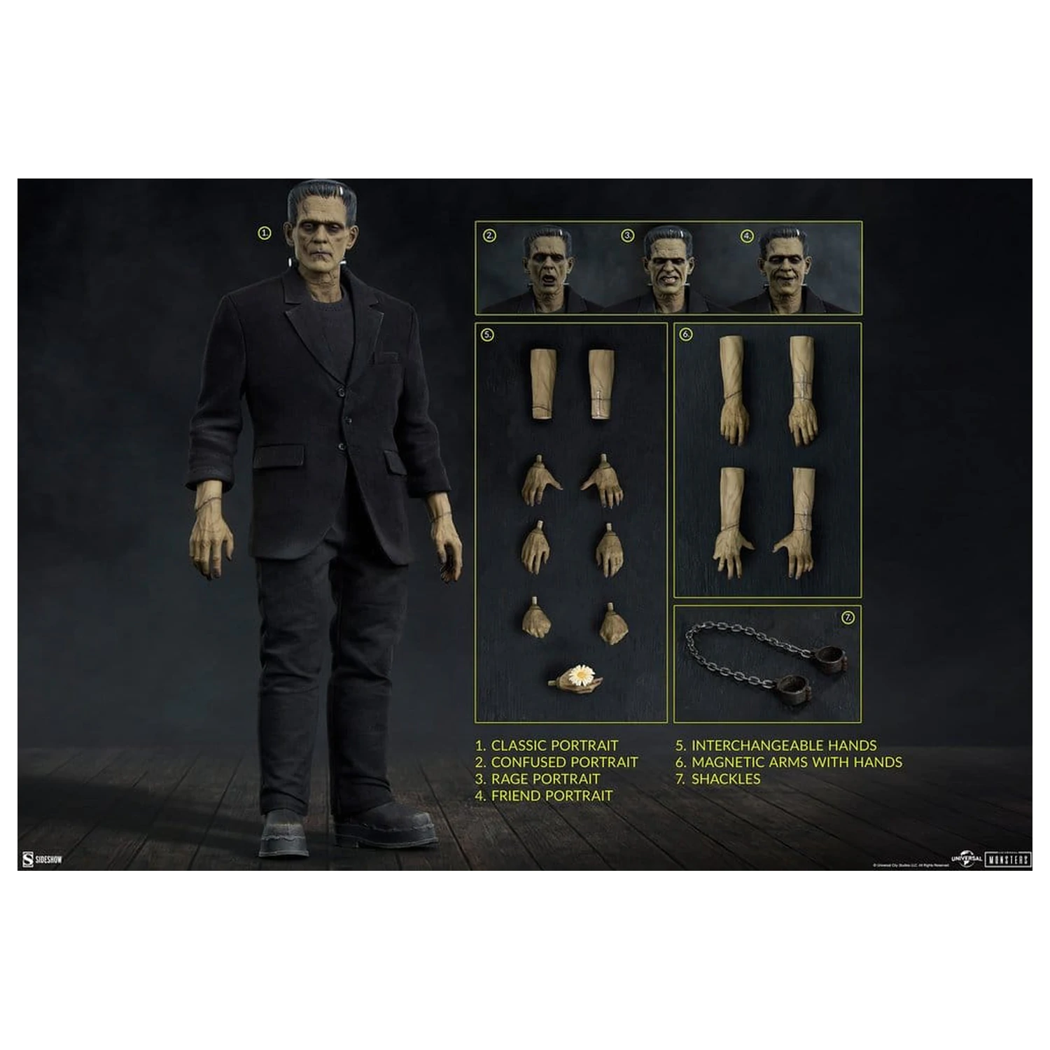 Universal Monsters akční figurka 1/6 Frankenstein (Deluxe Plus Edition) 33 cm fotografii produktu