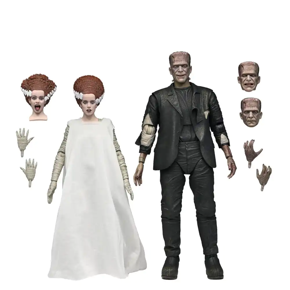Universal Monsters Action Figures 2-Pack Bride of Frankenstein 90th Anniversary The Monster & His Mate 18 cm fotografii produktu