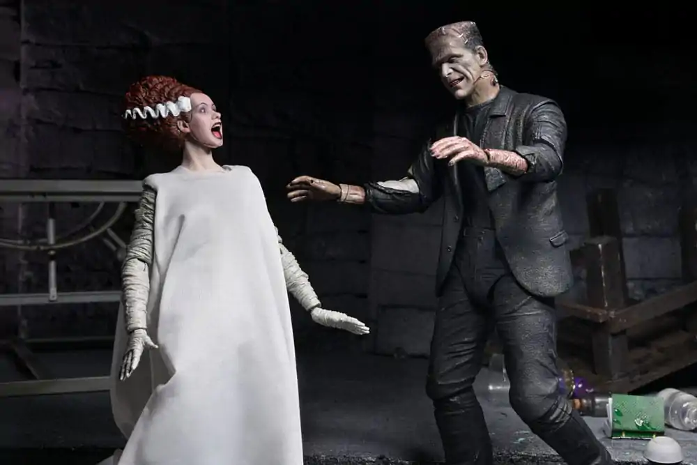 Universal Monsters Action Figures 2-Pack Bride of Frankenstein 90th Anniversary The Monster & His Mate 18 cm fotografii produktu