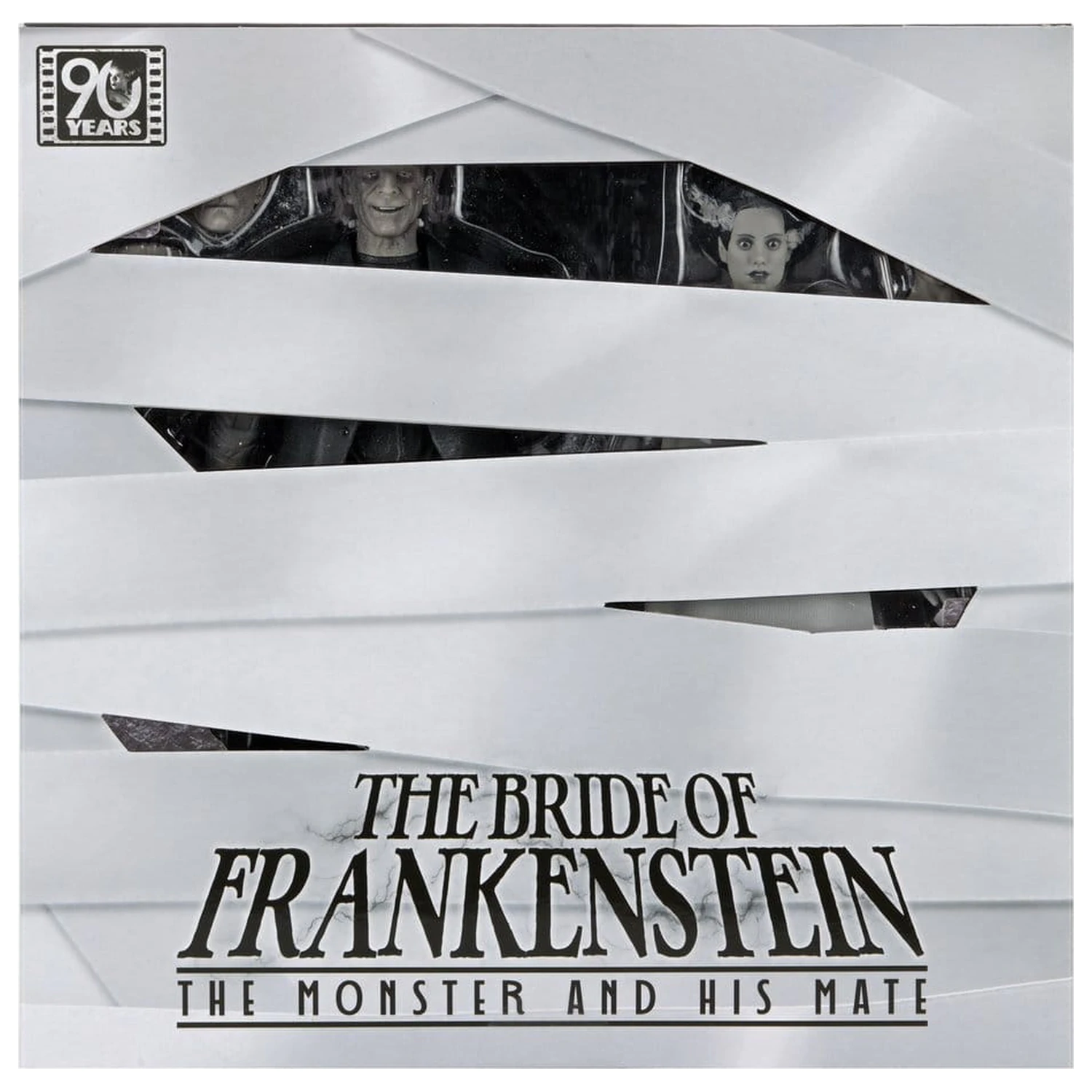 Universal Monsters 2-Pack Akční figurka Bride of Frankenstein 90th Anniversary The Monster & His Mate (B&W) 18 cm fotografii produktu