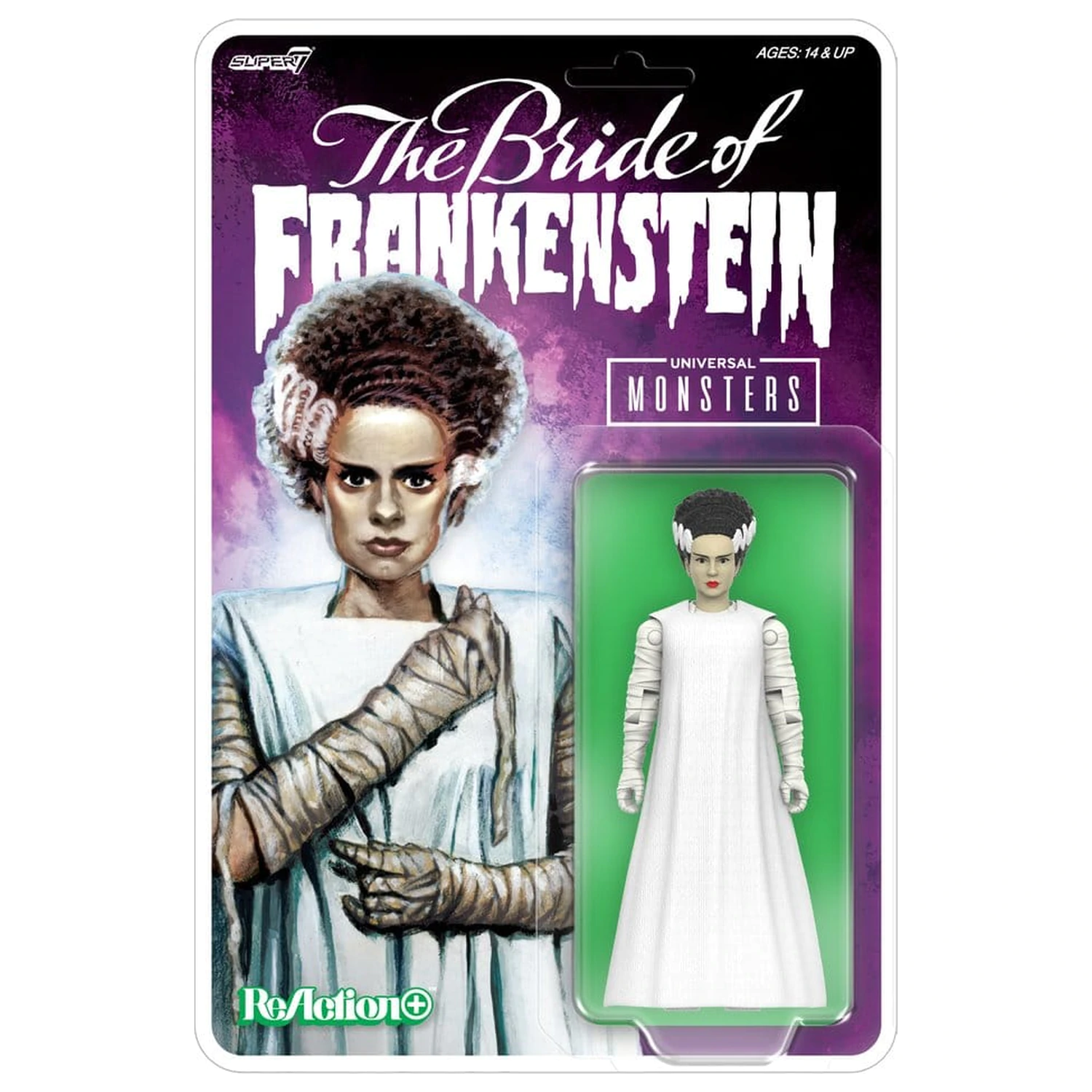 Universal Monsters ReAction+ akční figurka Vlna 02 Bride Of Frankenstein fotografii produktu