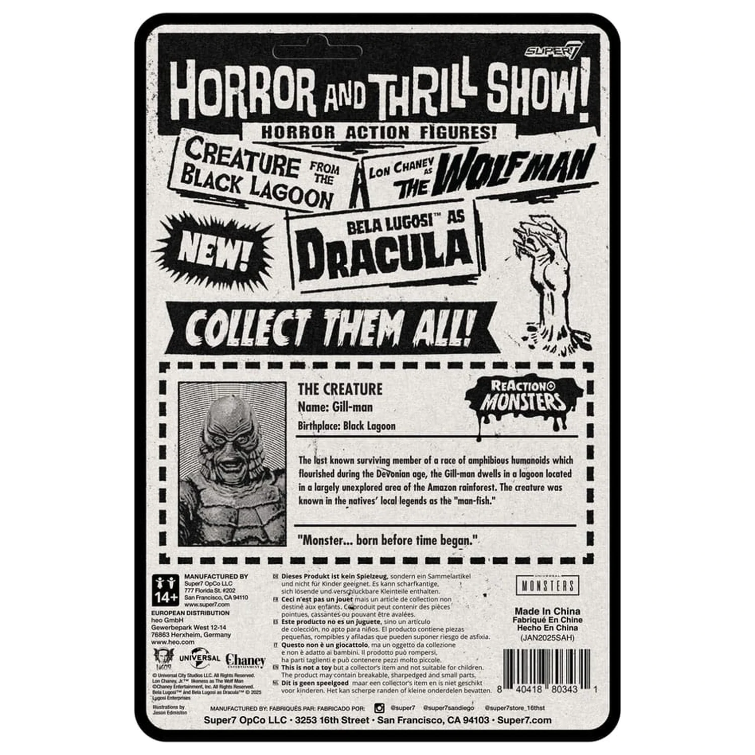 Universal Monsters ReAction+ akční figurka Vlna 1 Creature from the Black Lagoon 10 cm fotografii produktu