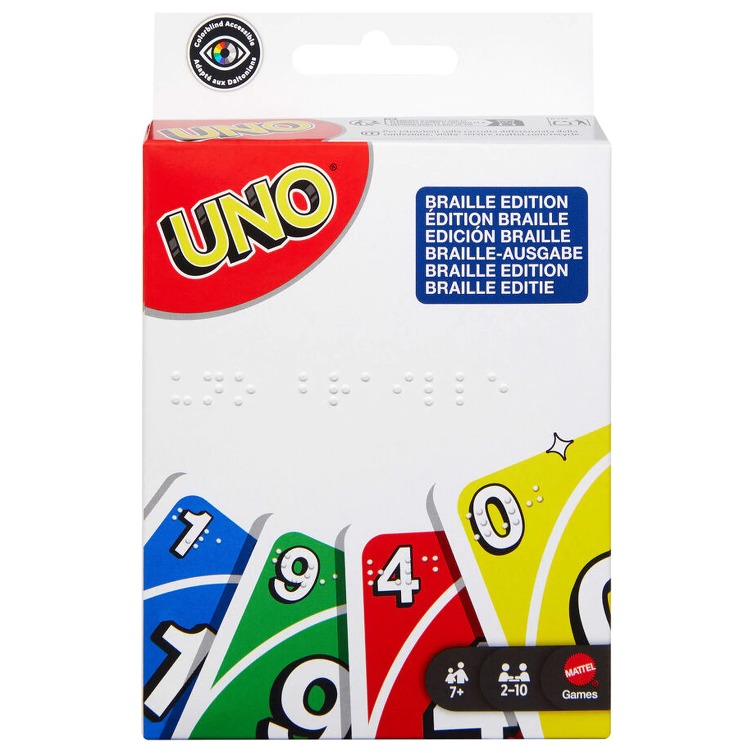UNO Braillovo vydání karetní hra fotografii produktu