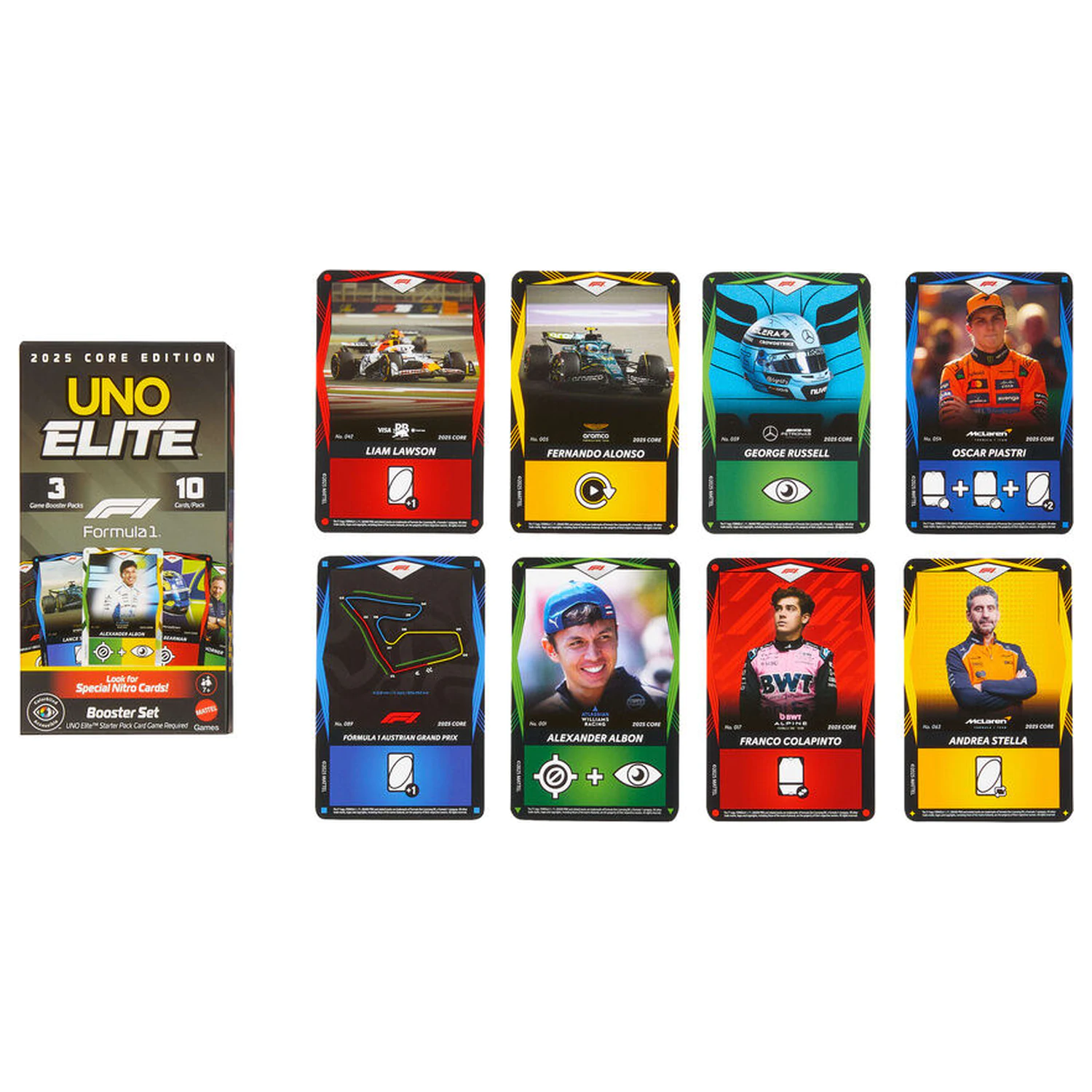 UNO Elite F1 Booster Pack karetní hra fotografii produktu