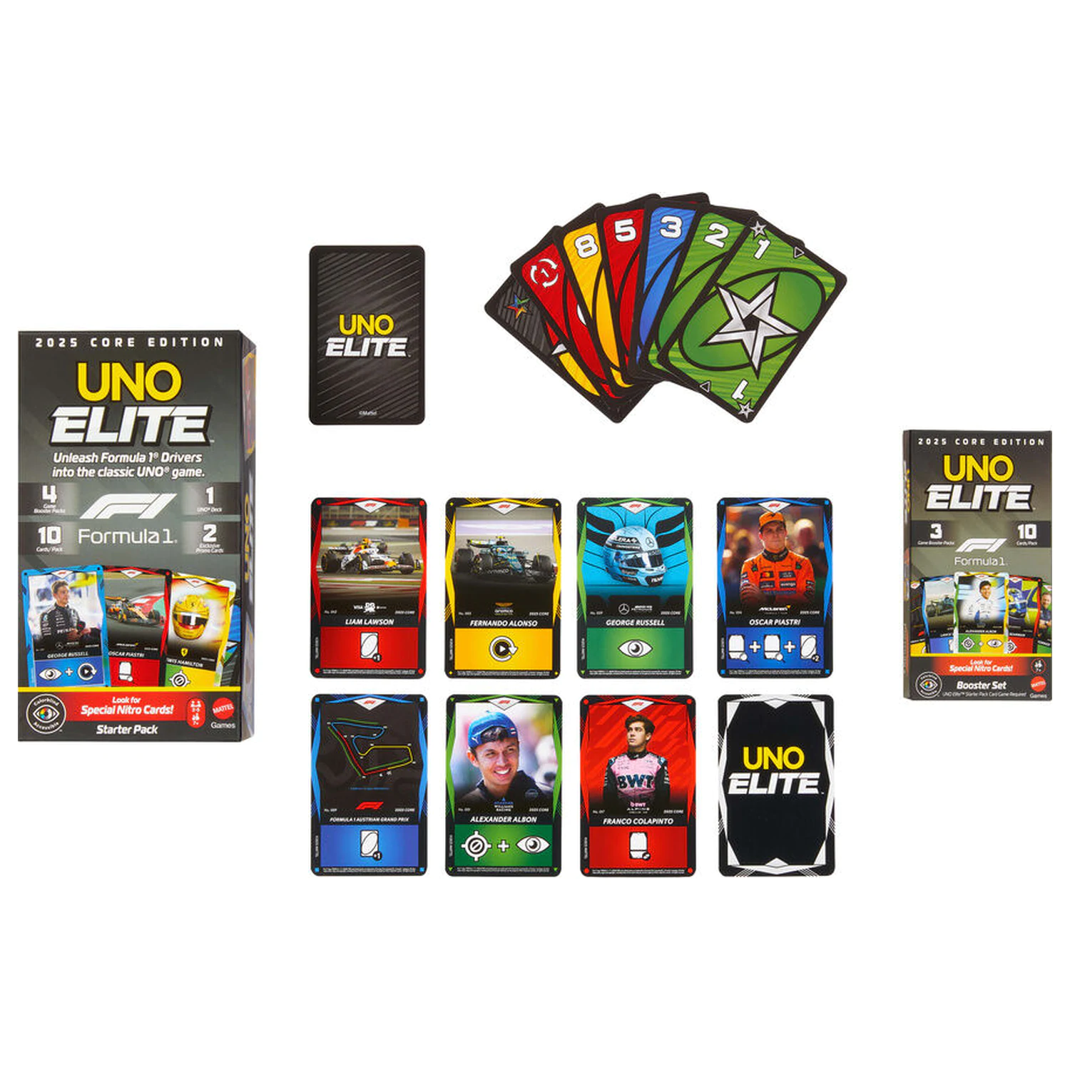UNO Elite F1 Booster Pack karetní hra fotografii produktu