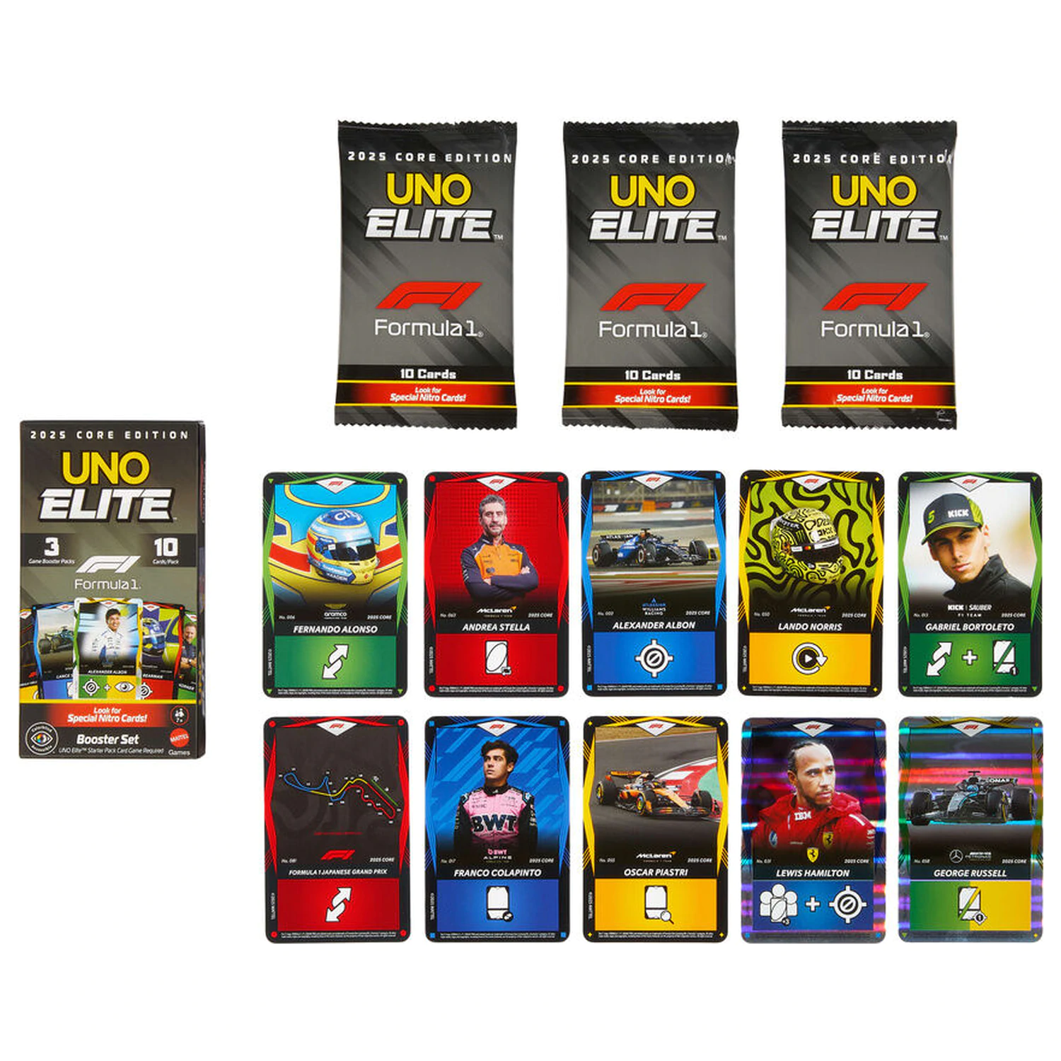 UNO Elite F1 Booster Pack karetní hra fotografii produktu