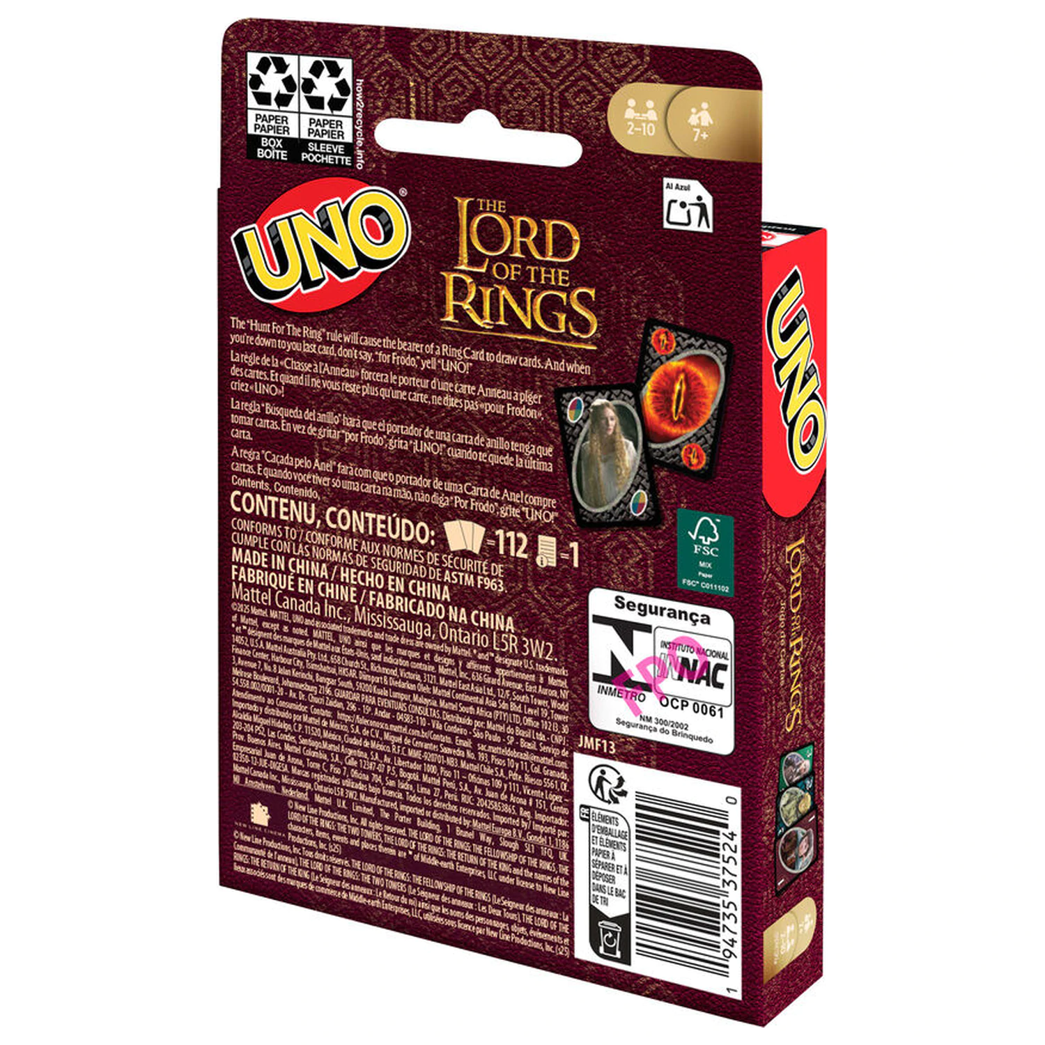 UNO Lord of the Rings karetní hra fotografii produktu