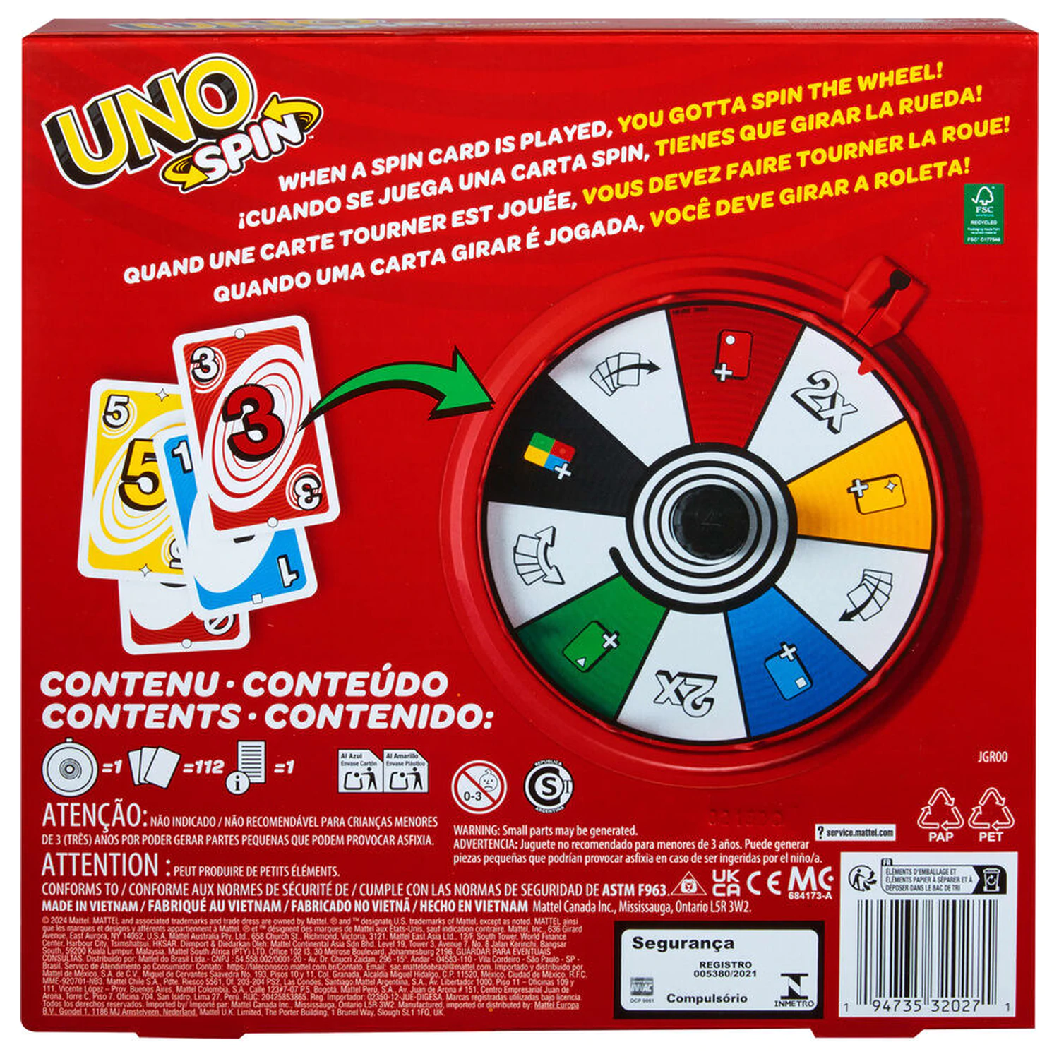 UNO Spin karetní hra fotografii produktu