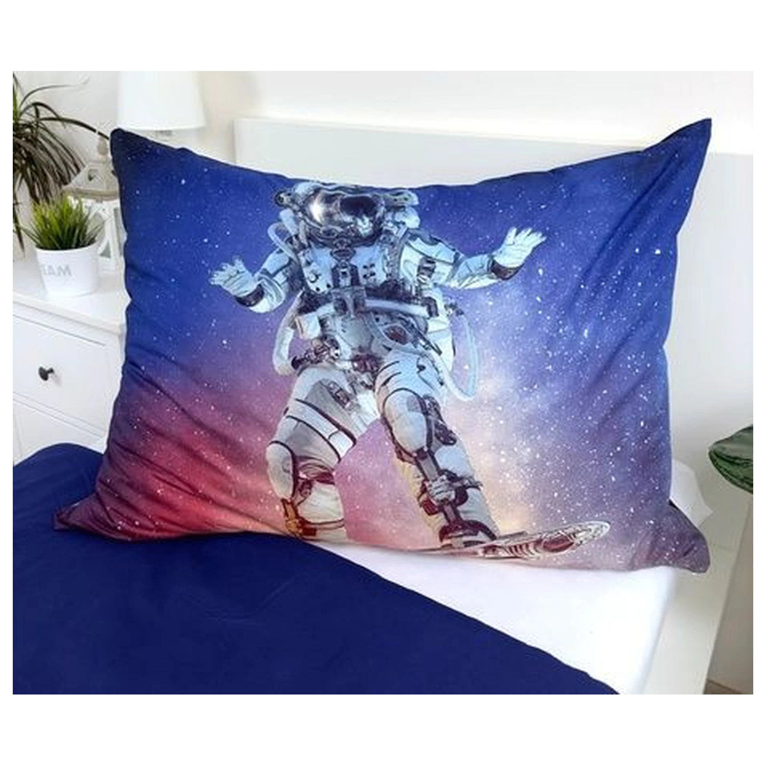 Astronaut Surf povlak na mikrovláknovou přikrývku fotografii produktu