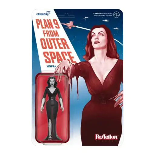 Vampira ReAction akční figurka vlna 01 Vampira Plan 9 Grayscale 10 cm fotografii produktu